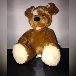 Build A Bear Sugar Pup Puppy Dog Plush Brown Spotted 15” Stuffed Animal Toy